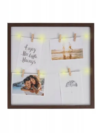 Rama cu iluminare LED, maro