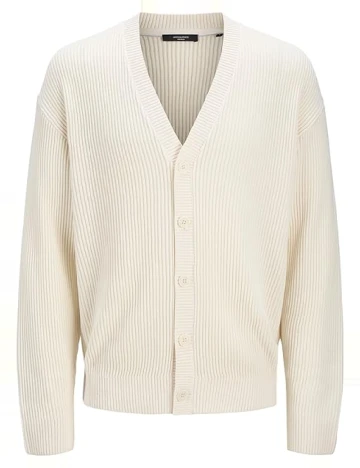 Cardigan Jack&Jones, alb Alb