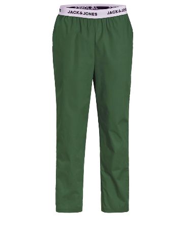 Pijama Jack&Jones, alb/verde