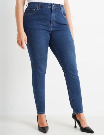 Blugi C&A Plus Size, albastru