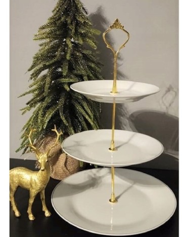 Platou etajat Excellent Houseware, alb