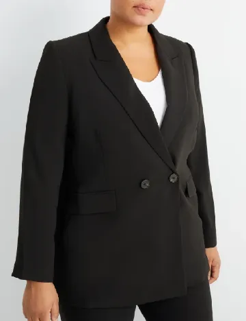 Sacou C&A Plus Size, negru Negru