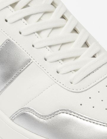 Adidasi C&A, alb/argintiu