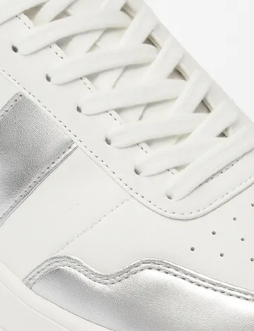 Adidasi C&A, alb/argintiu Alb