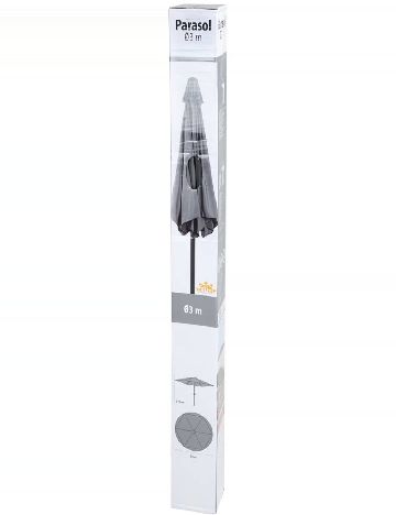 Umbrelă de grădină Ø 3 m Schou, gri