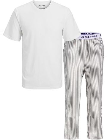 Pijama Jack&Jones, alb