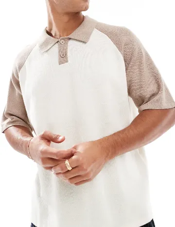 Tricou Jack&Jones Plus Size Men, ecru Alb