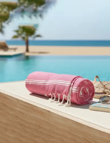 Prosop de plaja, roz Roz