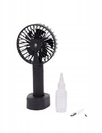 Ventilator portabil cu funcție de pulverizare, negru