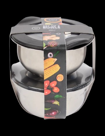 Set boluri cu capac ermetic 2 bucati Via Chasse, argintiu