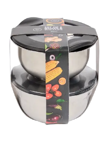 Set boluri cu capac ermetic 2 bucati Via Chasse, argintiu