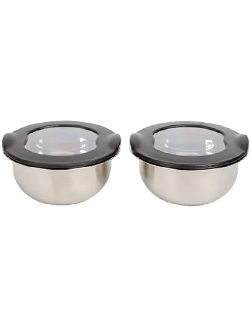 Set boluri cu capac ermetic 2 bucati Via Chasse, argintiu