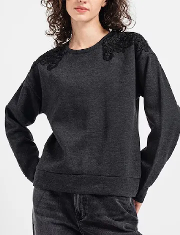 Bluza Only, gri inchis Gri