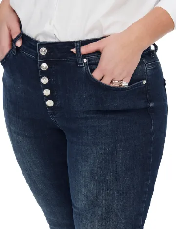 Blugi Only Carmakoma, bleumarin Albastru