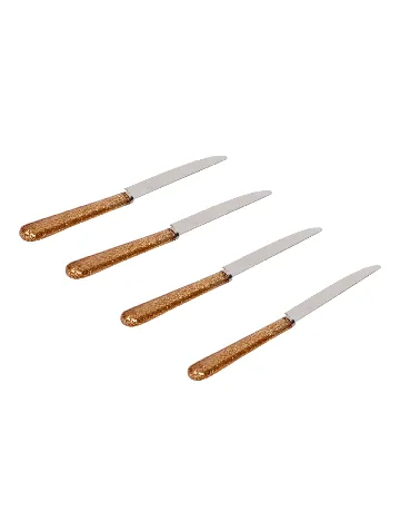 Set cutite cu sclipici 4 bucati ACTION, auriu Galben