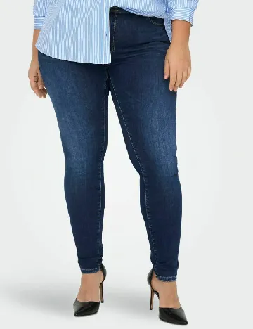 Blugi Only Carmakoma, bleumarin Albastru