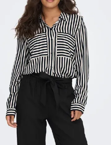 Camasa Jacqueline de Yong, alb/negru Alb