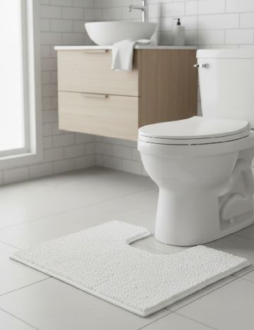 Covoras pentru baie, alb