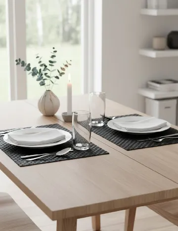 Set servetele de masa 2 bucati Zd Trading, negru Negru