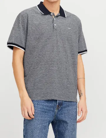 Tricou Jack&Jones, bleumarin/alb Albastru