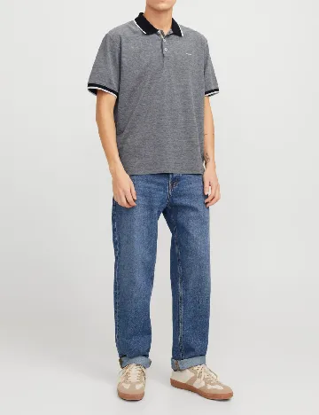 Tricou Jack&Jones, bleumarin/alb Albastru