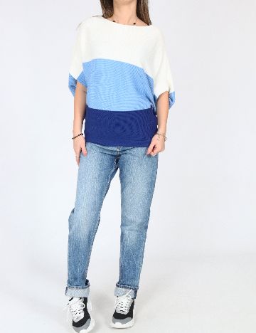 Bluza C&A, alb/albastru