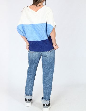 Bluza C&A, alb/albastru