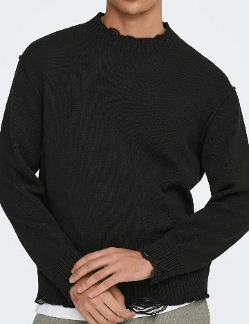 Pulover Only, negru Negru