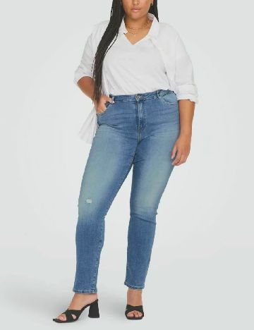 Blugi Only Carmakoma, albastru