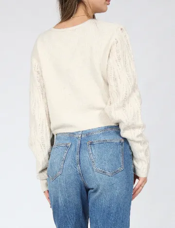 Cardigan C&A, ecru Alb