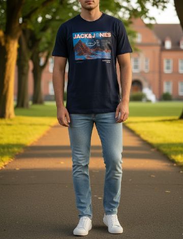 Tricou Jack&Jones, bleumarin
