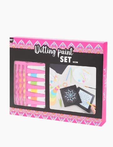 Set creație artă punctată Craft world, roz