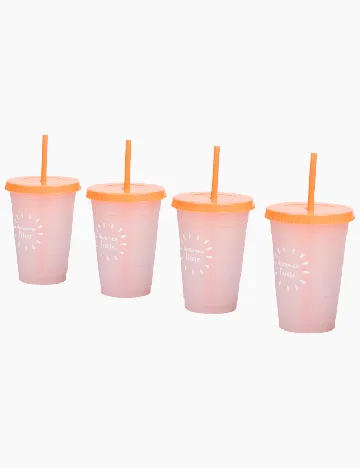 Set pahare termosensibile 4 bucati AVEC, portocaliu Portocaliu