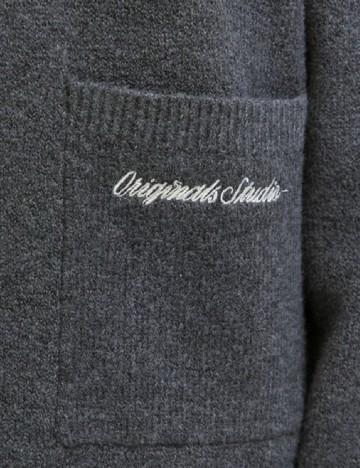 Cardigan Jack&Jones, gri inchis