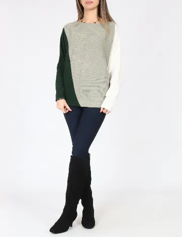 Bluza C&A, verde/alb
