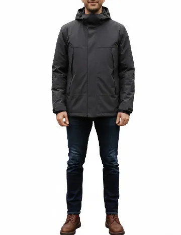 Geaca impermeabila Only, gri inchis