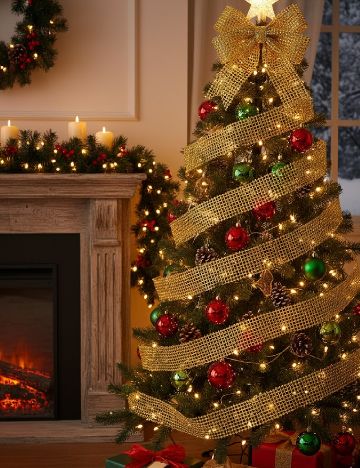 Panglica decorativa Hobby Flora, auriu