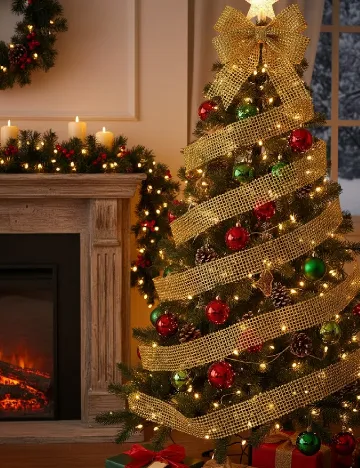 Panglica decorativa Hobby Flora, auriu Galben