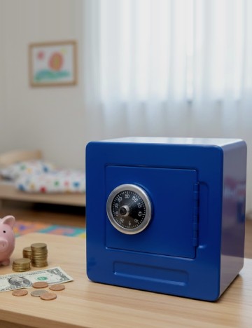 Mini seif ACTION, albastru