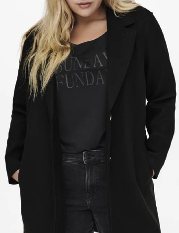 Palton Only Carmakoma, negru