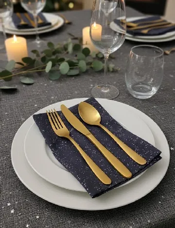 Set servetele de masa 4 bucati, negru Negru