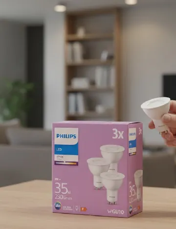 Set spoturi LED 35W, 230 lumeni 3 bucati PHILIPS, alb Alb