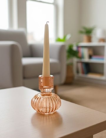 Suport lumanare Home Accents, portocaliu