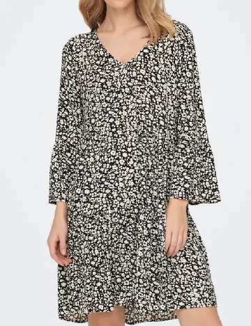 Rochie scurta Jacqueline de Yong, alb/negru Negru