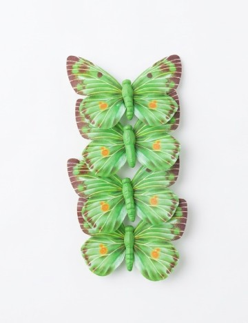 Fluturi decorativi cu clemă 4 bucati Seasons & Style, verde