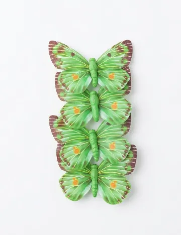 Fluturi decorativi cu clemă 4 bucati Seasons & Style, verde