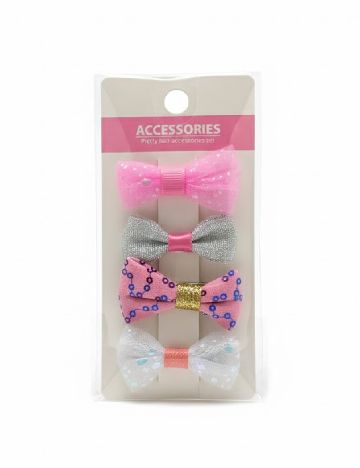 Set clame de par 4 bucati Little Concepts, mix culori