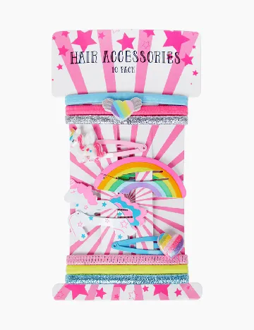 Set clame de par 10 bucati Little Concepts, mix culori Mix culori