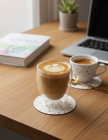 Set suporuri pahare reversibile, 50 buc, alb