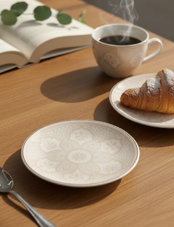 Set farfurii 6 bucati Sahara, roz